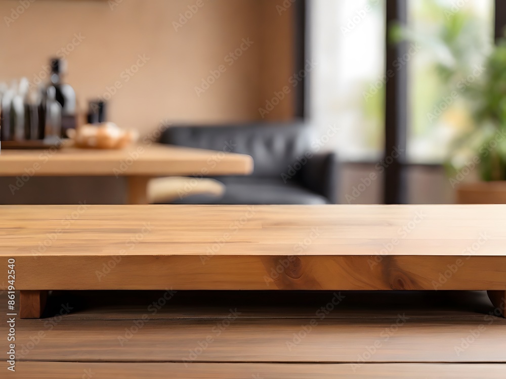 Empty of wooden desk space platform. stone podium blur background. Empty of wooden desk space platform. stone podium blur background.