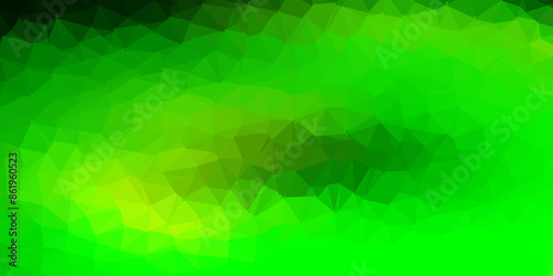 Dark blue, green vector abstract triangle texture.