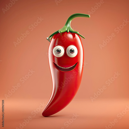 Cute Cartoon Chili Pepper V...