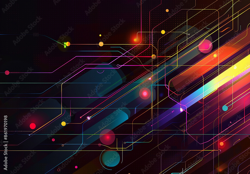 Fototapeta premium Abstract Technology Network Background Illustration