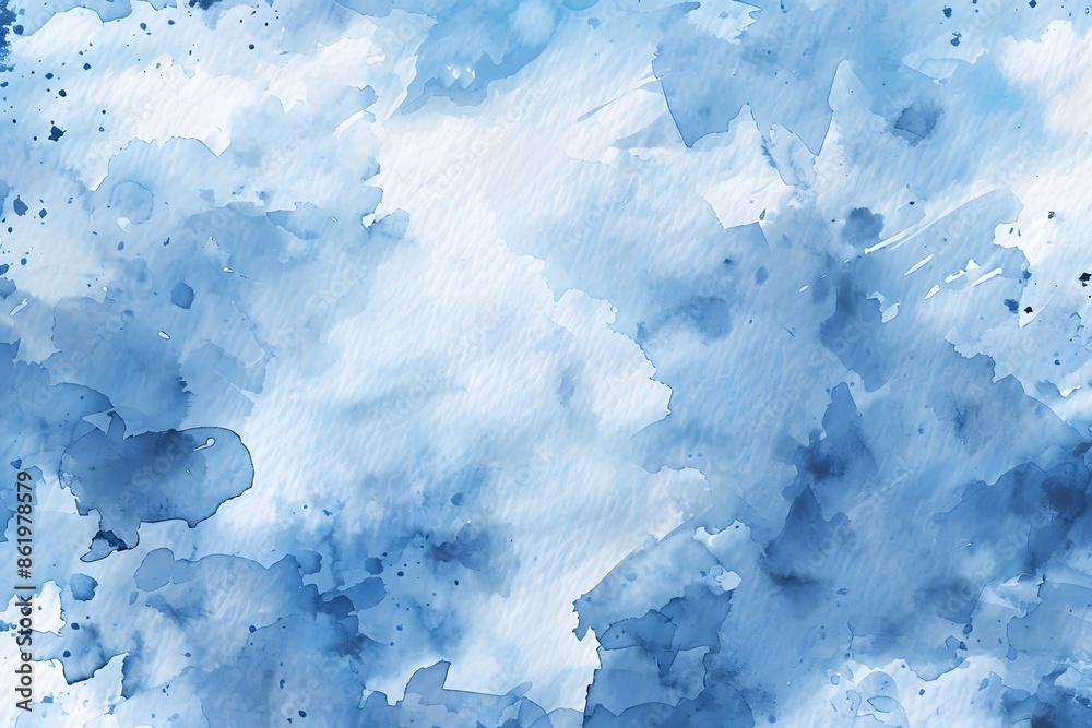 Beautiful Blue Watercolor Sky and Clouds Banner Beautiful Blue Watercolor Sky and Clouds Banner