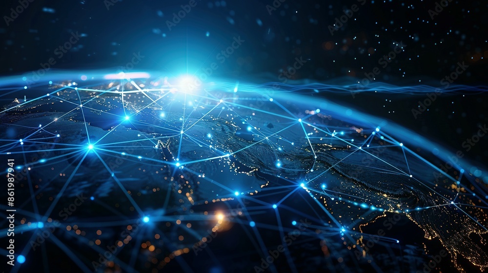 Digital Globe: Concept of Global Connectivity and High-Speed Cyber Technology Digital Globe: Concept of Global Connectivity and High-Speed Cyber Technology