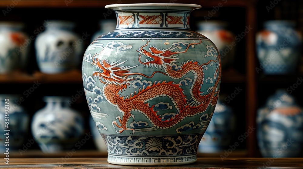 Dragon-Decorated Porcelain Vase Dragon-Decorated Porcelain Vase