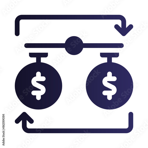 stabilization flat gradient icon