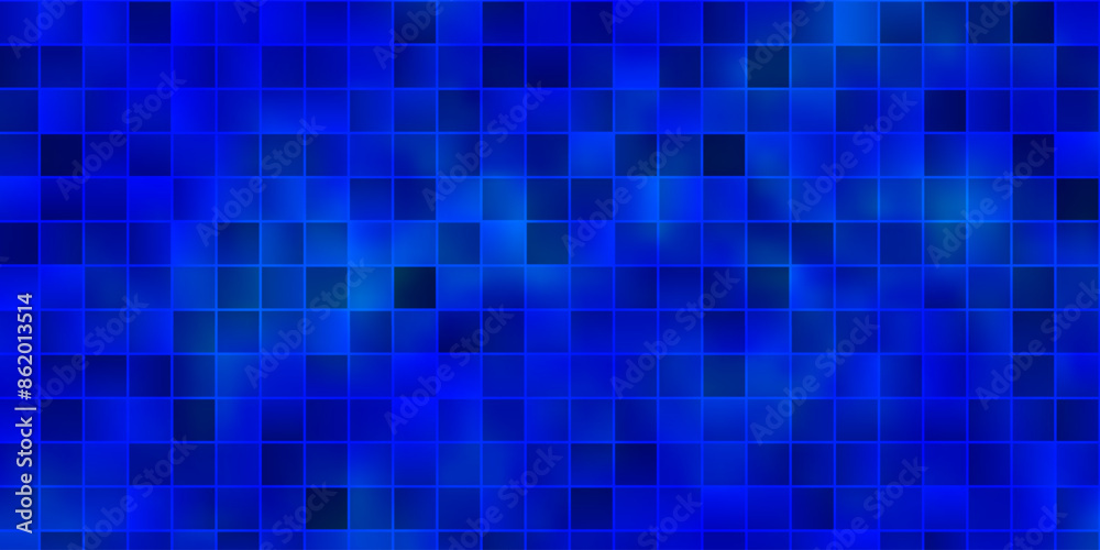 Light BLUE vector pattern in square style. Light BLUE vector pattern in square style.