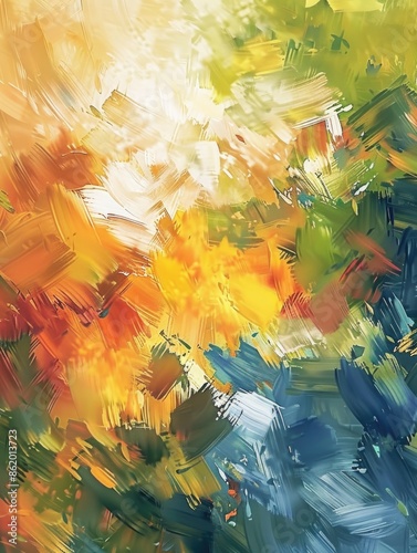 Colorful Landscape with Trees