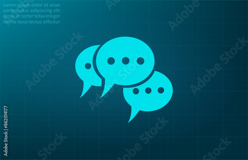 Photos Vector illustration, blue background.