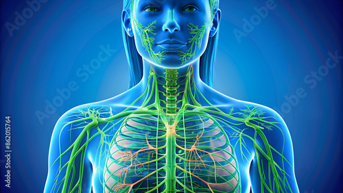 Woman Lymphatic drainage system 