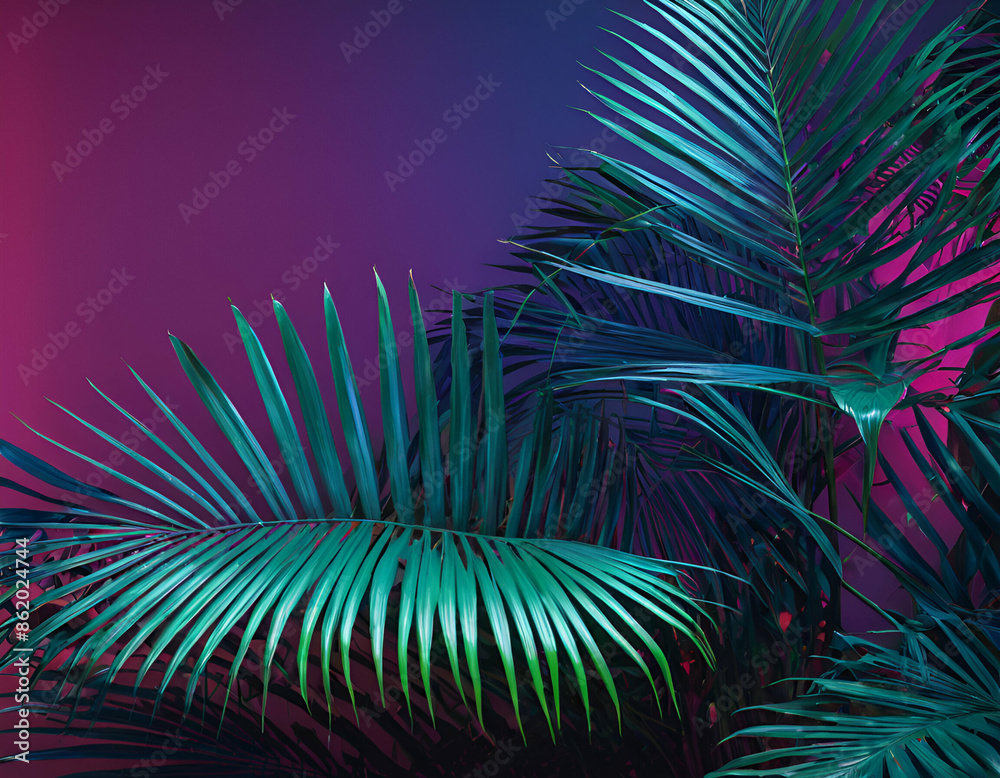 Background palm leaves texture.

