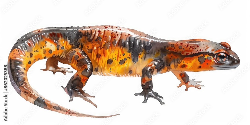 Obraz premium Lizard on white background