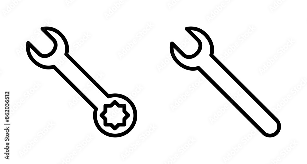 wrench icon vector isolated on white background. Wrench vector icon. Spanner symbol wrench icon vector isolated on white background. Wrench vector icon. Spanner symbol