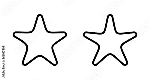 Star Icon vector isolated on white background. Star vector icon. Rating symbol