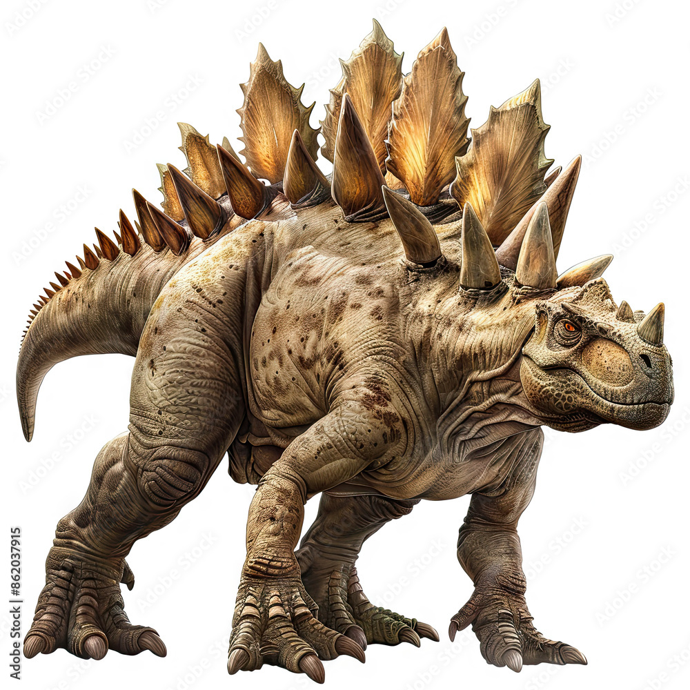 Fototapeta premium Stegosaurus Roaming the Ancient Lands