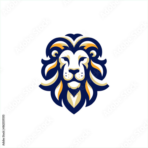 simple lion head logo design