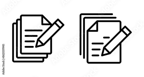 Note icon vector isolated on white background. Taking note icon vector. Edit line icon. Document write. Content writing