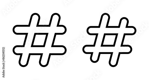 Hashtag icon vector isolated on white background. hashtag vector icon