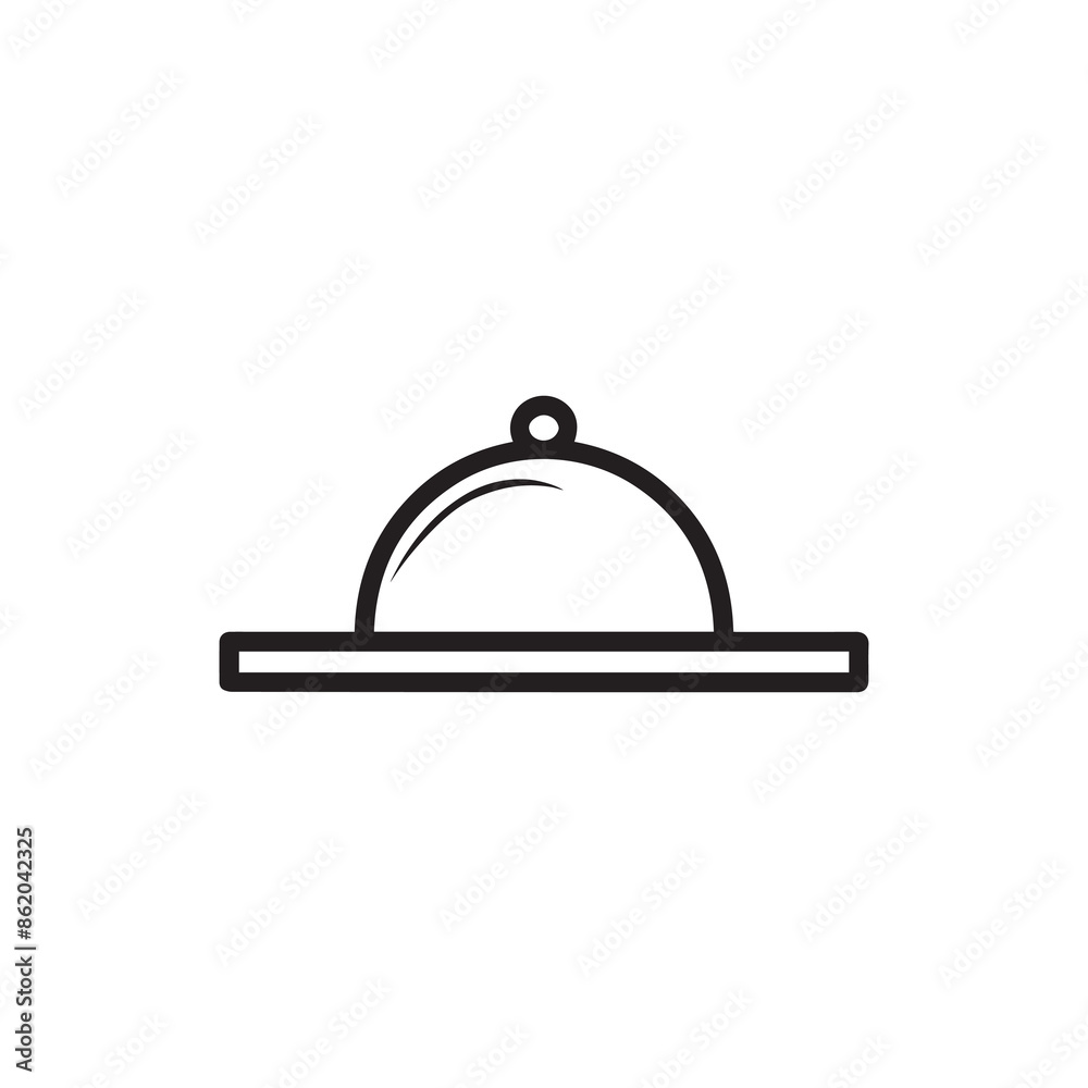 Cover food dish icon kitchen black hot metal silver design. Cover food dish icon kitchen black hot metal silver design.