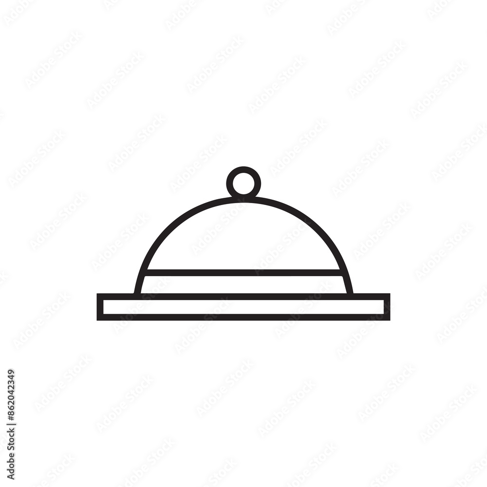 Cover food dish icon kitchen black hot metal silver design.