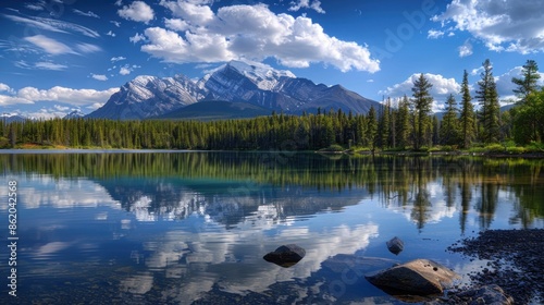 Mountain Reflection in a Serene Lake