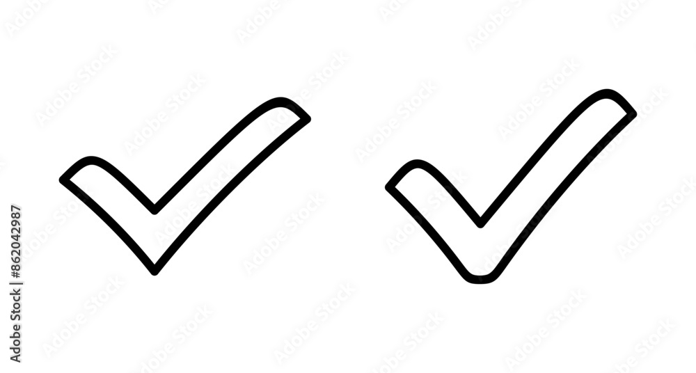 Check icon vector isolated on white background. check mark icon. check list button icon. Tick Check icon vector isolated on white background. check mark icon. check list button icon. Tick