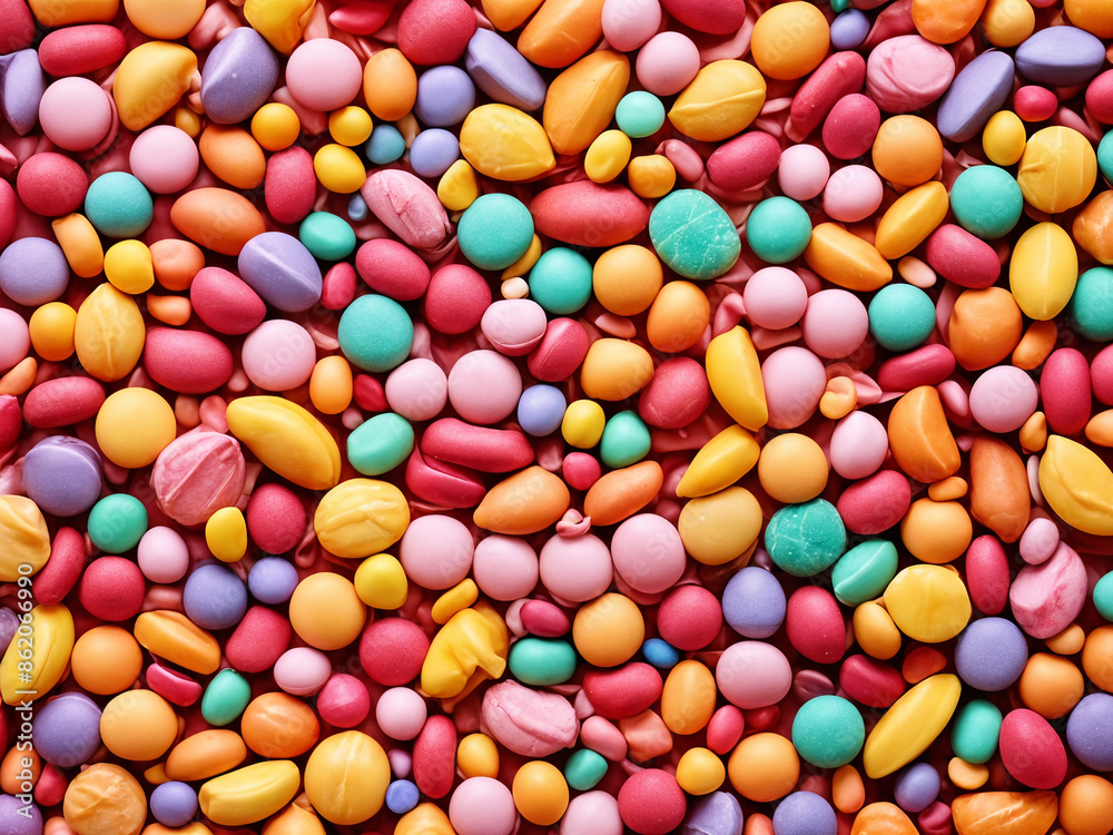 Coloured sweets background - generated by ai Coloured sweets background - generated by ai
