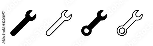 Wrench icon set. repair icon vector. tools icon vector