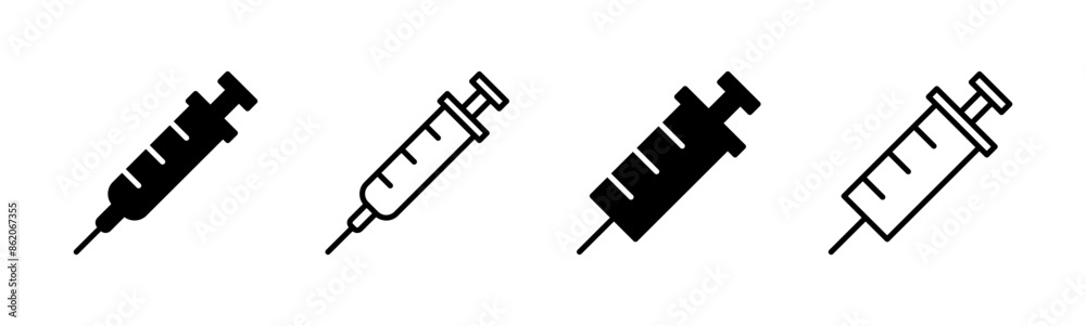 Syringe icon set. injection icon vector. Syringe icon set. injection icon vector.