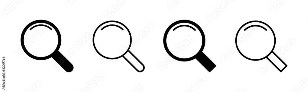 Search icon set. search magnifying glass icon Search icon set. search magnifying glass icon