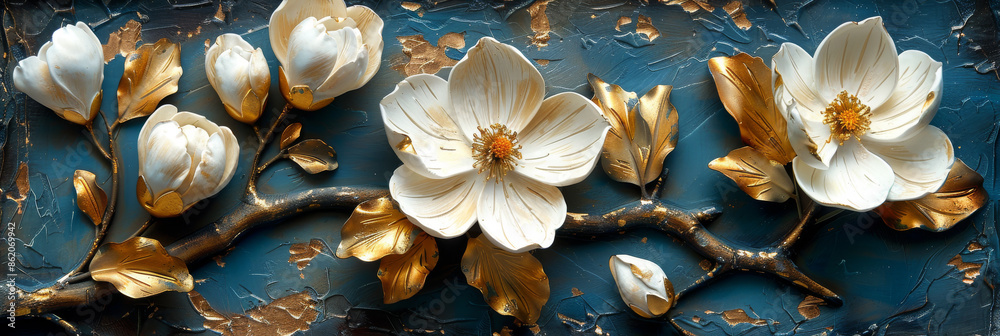 panel wall art, wall decoration, marble background with flowers designs panel wall art, wall decoration, marble background with flowers designs