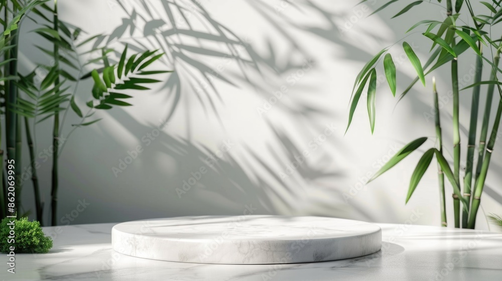 Marble Pedestal with Plant Marble Pedestal with Plant