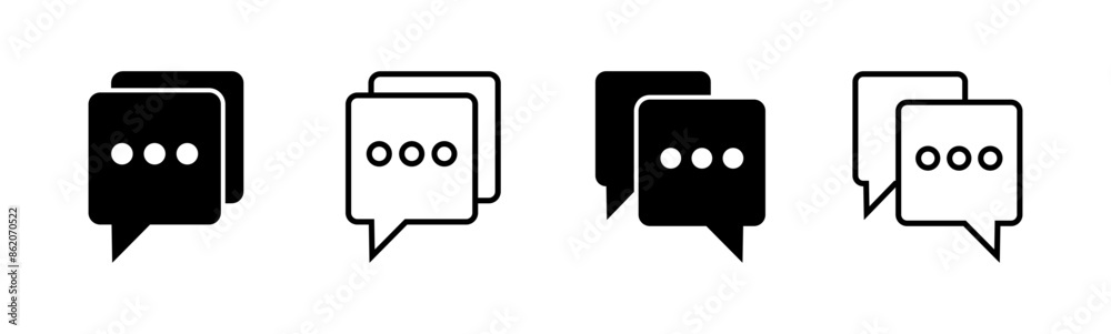 Chat icon set. speech bubble icon. comment icon vector. message. contact us Chat icon set. speech bubble icon. comment icon vector. message. contact us