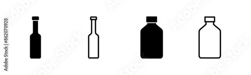 Bottle icon set. bottle vector icon