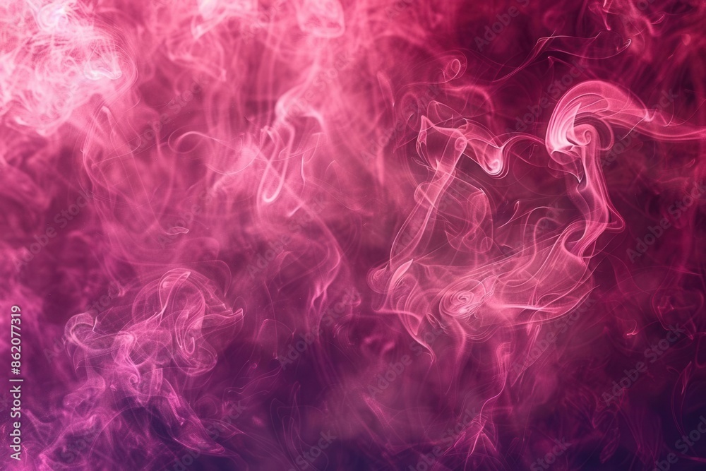 Soft Pink Smoke Swirling. Dreamy and Serene Background Concept