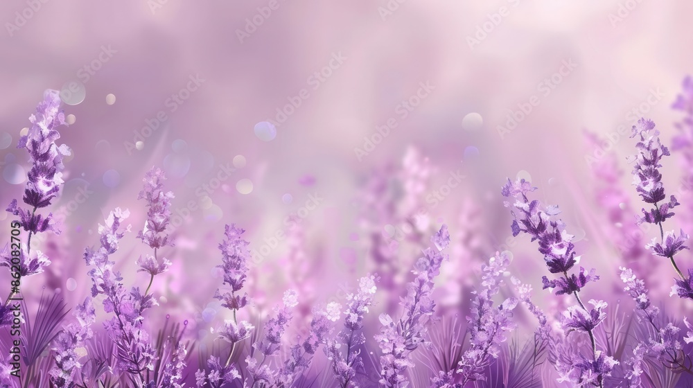 Obraz premium Serene Lavender Blooms. Tranquil lavender flower background