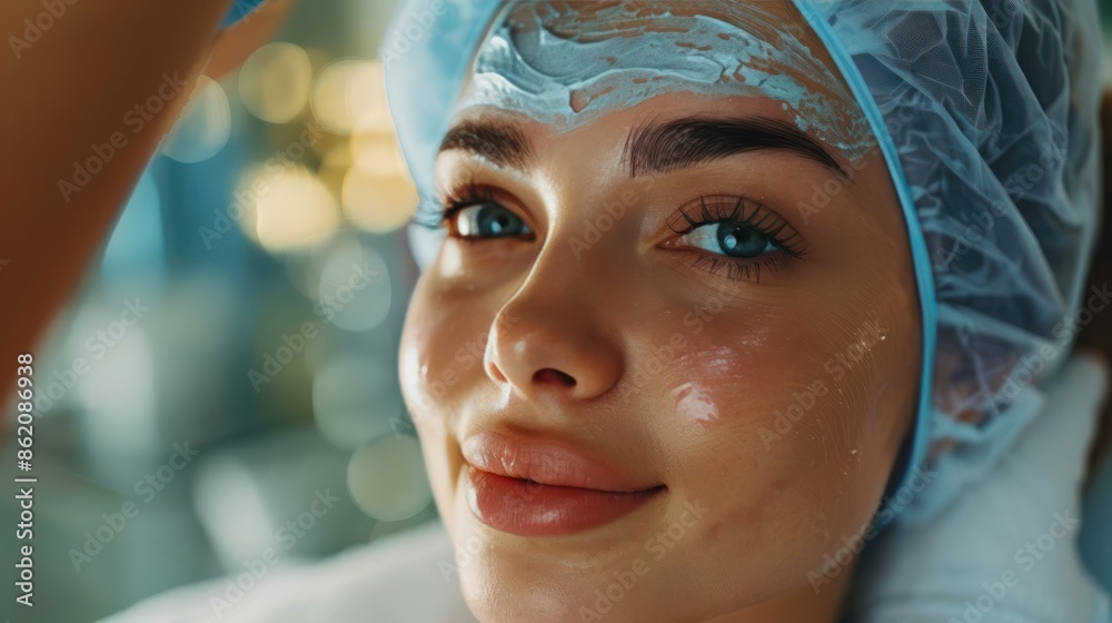 Manual Facial Cleansing: Beautician Squeezing Blackheads for a Cleansing and Clearer Skin - Close Up Manual Facial Cleansing: Beautician Squeezing Blackheads for a Cleansing and Clearer Skin - Close Up