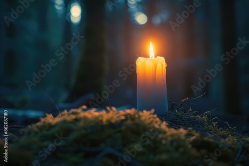 Grass and Candle