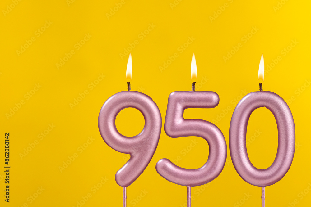 Number of followers or likes - Candle number 950