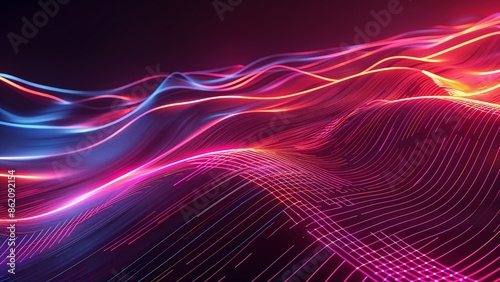Colorful dynamic technology theme abstract background