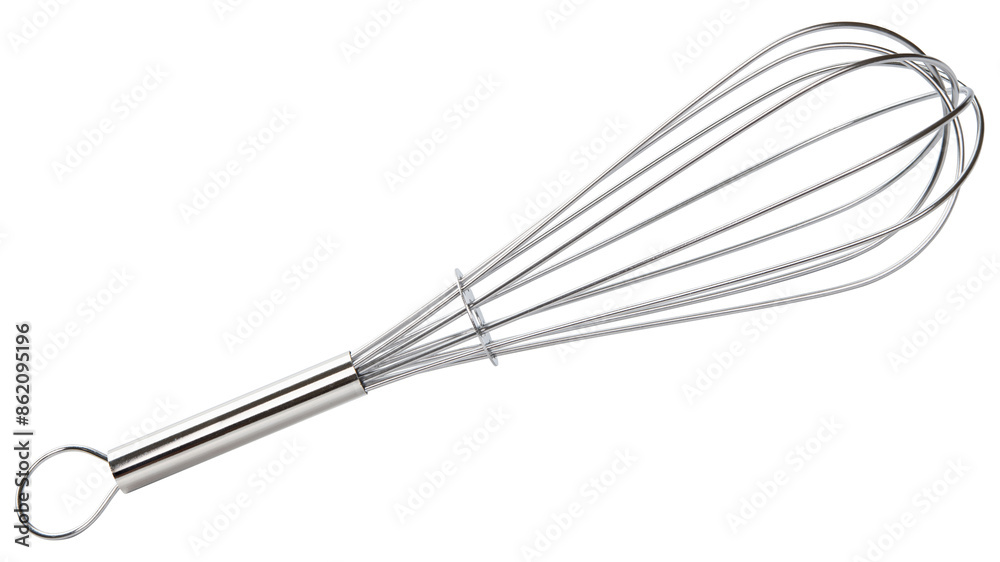 Metal whisk. Kitchen tool for mixing. Restaurant silver steel utensil for stirring. Culinary equipment from stainless steel. Whipping tool for egg. Good for recipe cooking and preparation. Isolated. Metal whisk. Kitchen tool for mixing. Restaurant silver steel utensil for stirring. Culinary equipment from stainless steel. Whipping tool for egg. Good for recipe cooking and preparation. Isolated.