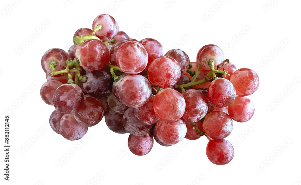 Fototapeta premium A bunch of red grape fresh fruit isolated