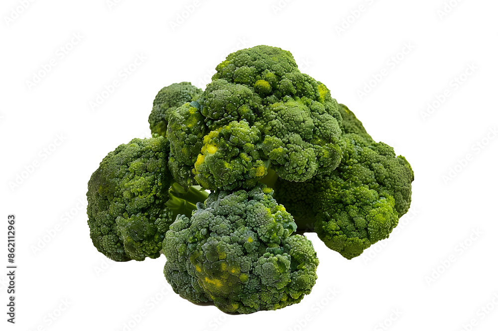 A Cluster of Fresh Green Broccoli Florets A Cluster of Fresh Green Broccoli Florets