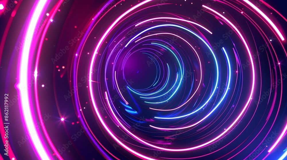 Neon Glowing Circle Rays - Energetic Electric Concept Design for Wallpaper,Banner,and Background Neon Glowing Circle Rays - Energetic Electric Concept Design for Wallpaper,Banner,and Background