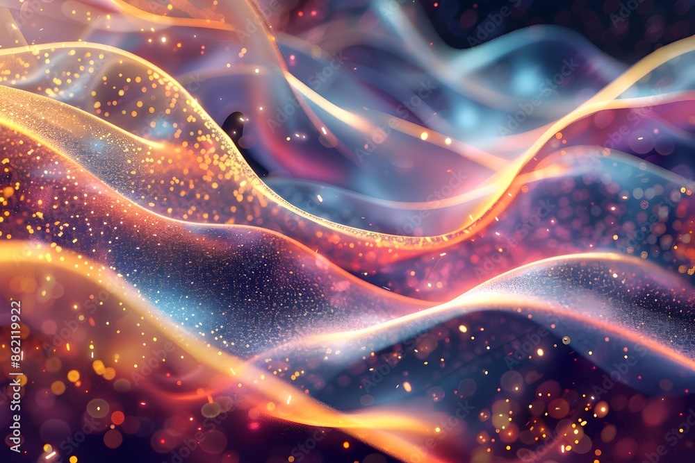 Smooth and Luminous Digital Abstract With Flowing Particles and Energy Smooth and Luminous Digital Abstract With Flowing Particles and Energy