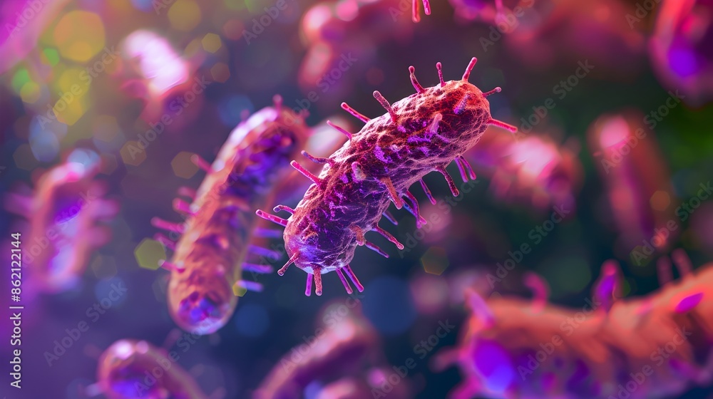 Microscopic Image of Clostridium Difficile Bacteria Causing Serious Gastrointestinal Infections Microscopic Image of Clostridium Difficile Bacteria Causing Serious Gastrointestinal Infections