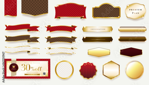 A set of luxurious vintage labels