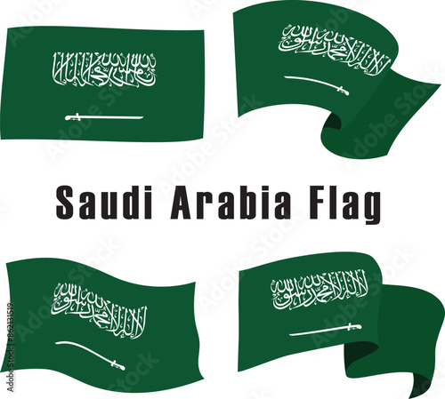 Saudi Arabia Happy Independence Day 23 September Celebration background with waving flag Vector illustration