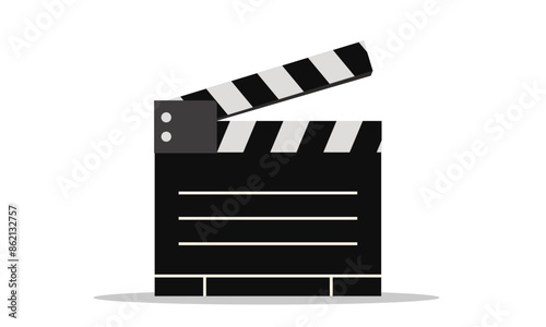 Clapperboard concept, film making, film video equipment, Clapperboard icon