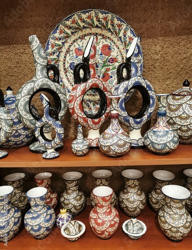 04.27.2024. Turkey. Denizli. Pamukkale. Ceramics in a Turkish ceramics store photo