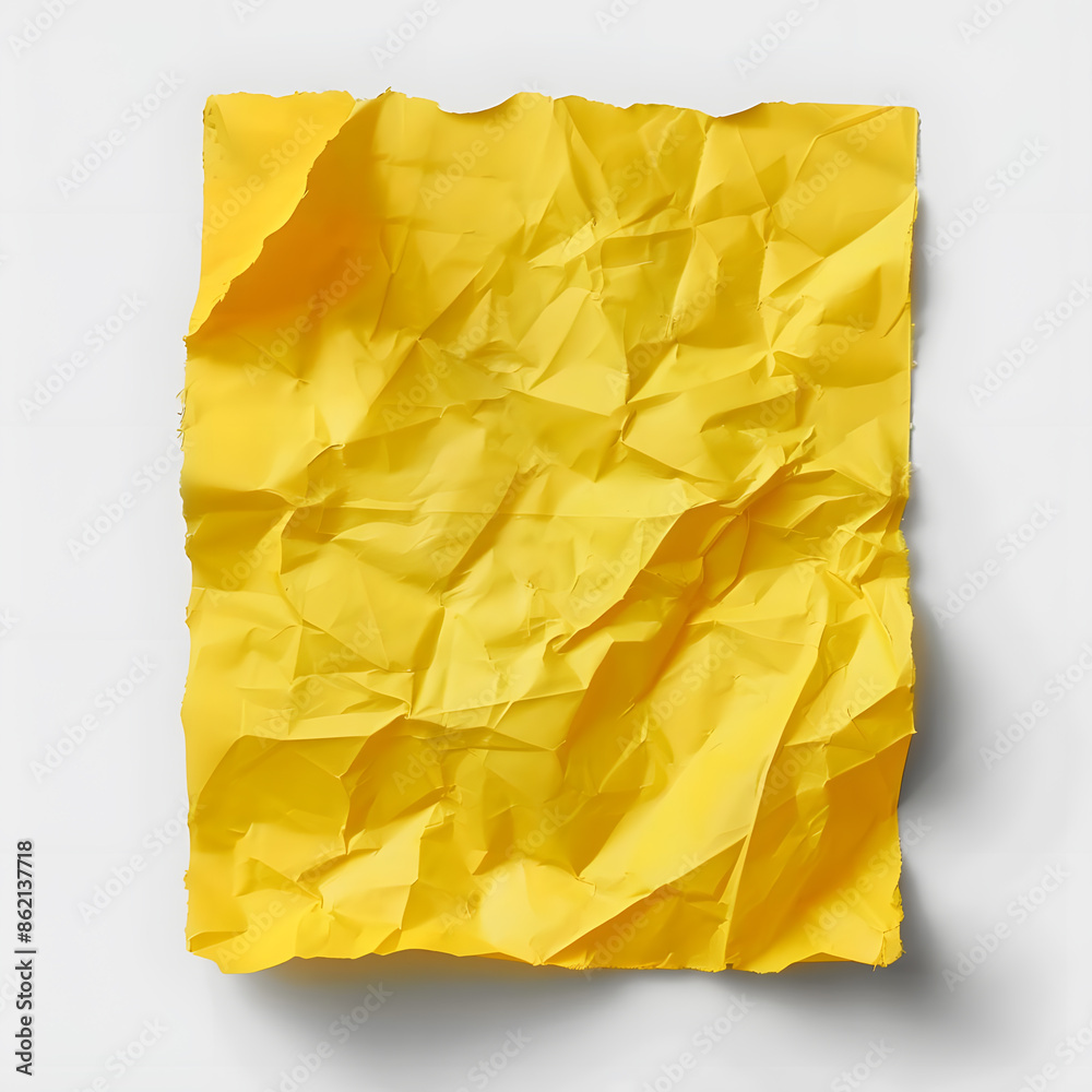 Obraz premium A bright yellow sticky note isolated on a transparent background, highlighting its vibrant color and delicate edges.