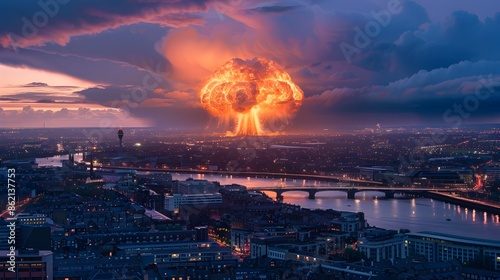 Simulated Nuclear Explosion Engulfs Dublin s Skyline in Apocalyptic Disaster Scenario photo